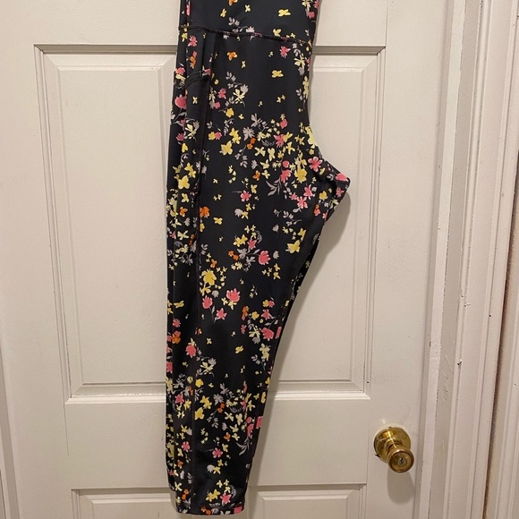 Ideology Pants - Ideology Black Floral Leggings